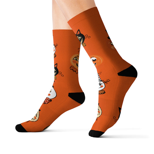 Vintage Halloween Sublimation Socks