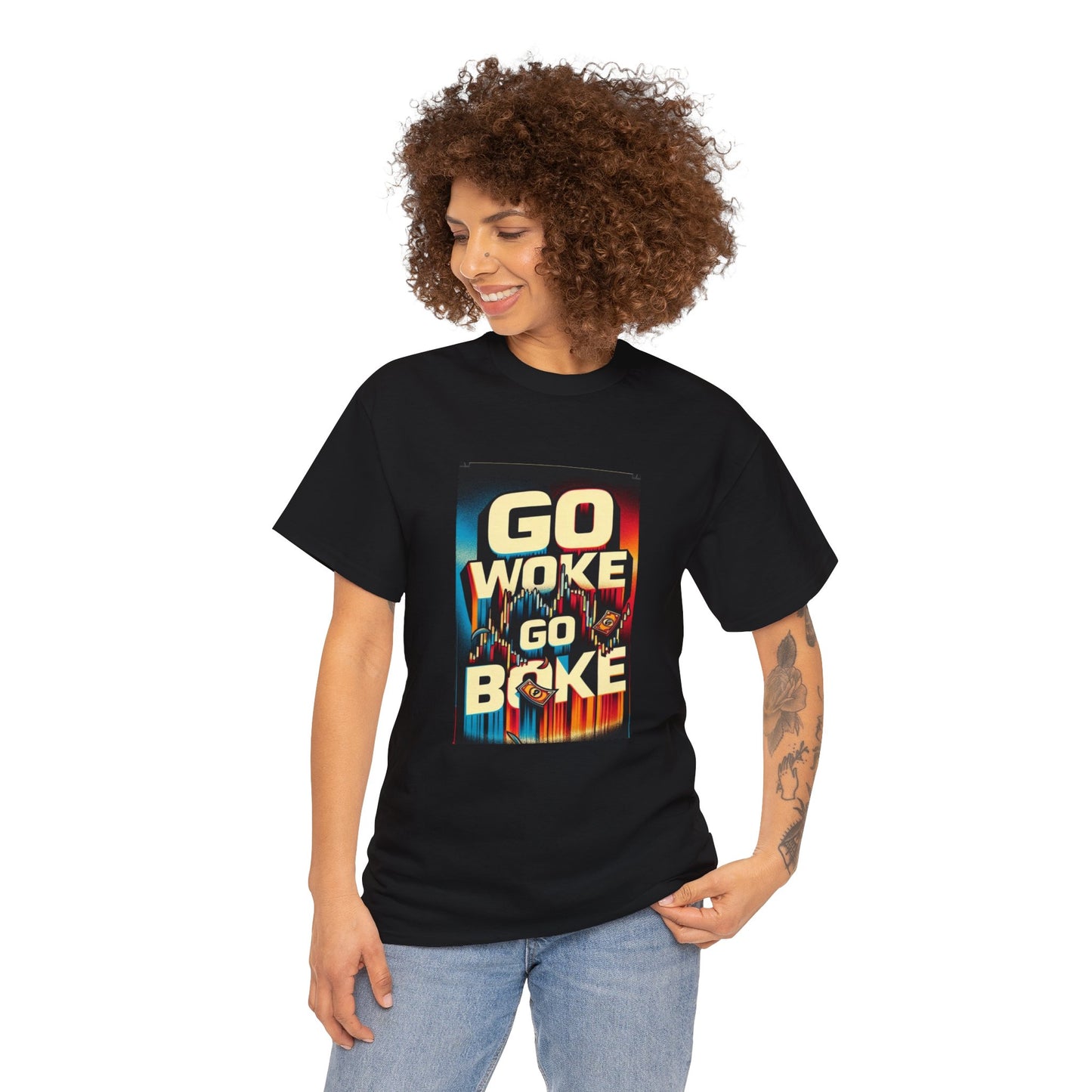 Go Woke, Go Broke - Unisex Heavy Cotton Tee