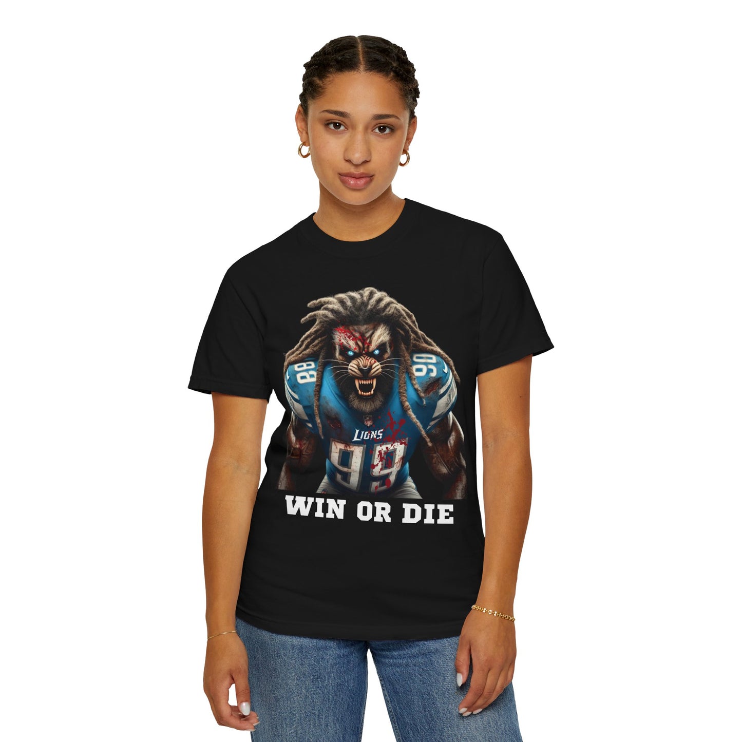 Win or DIE - Lions - Unisex Garment-Dyed T-shirt