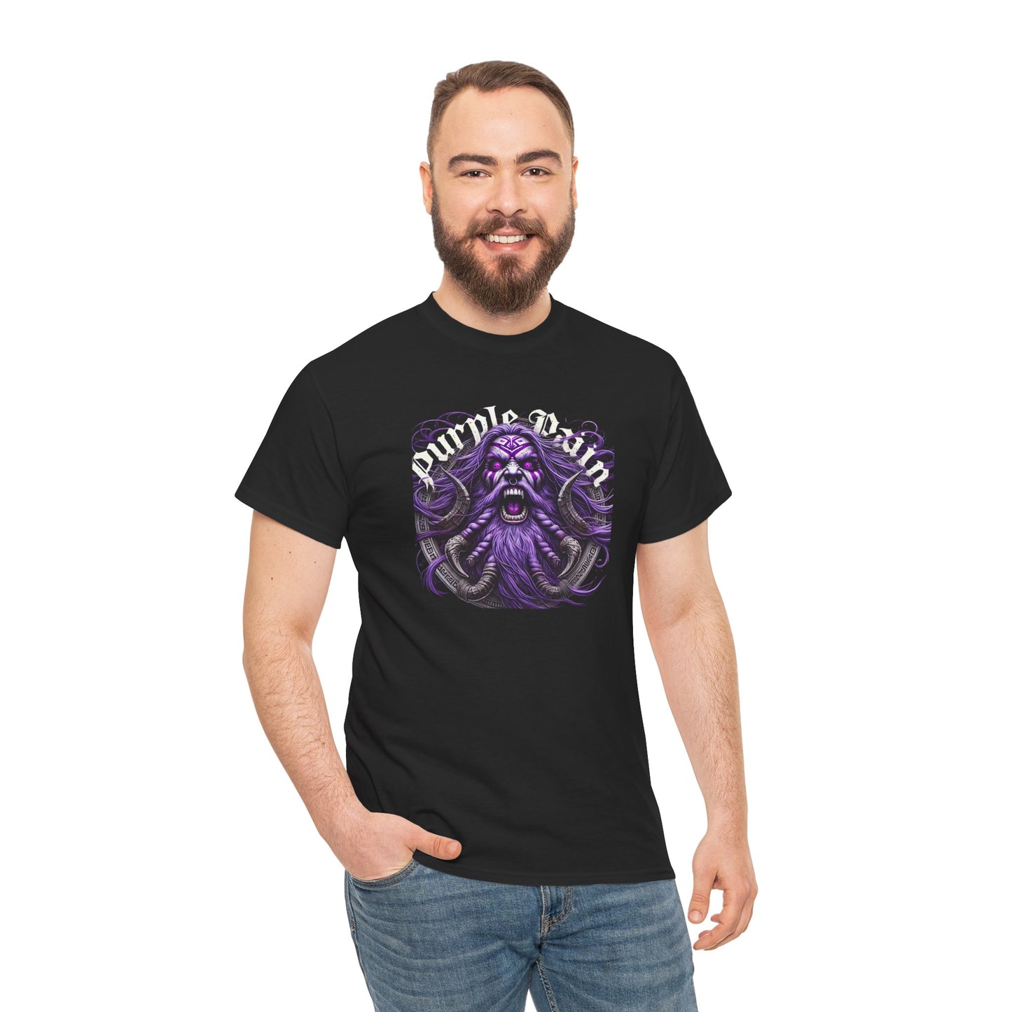 Purple Pain Nordic Viking - Heavy Cotton Tee