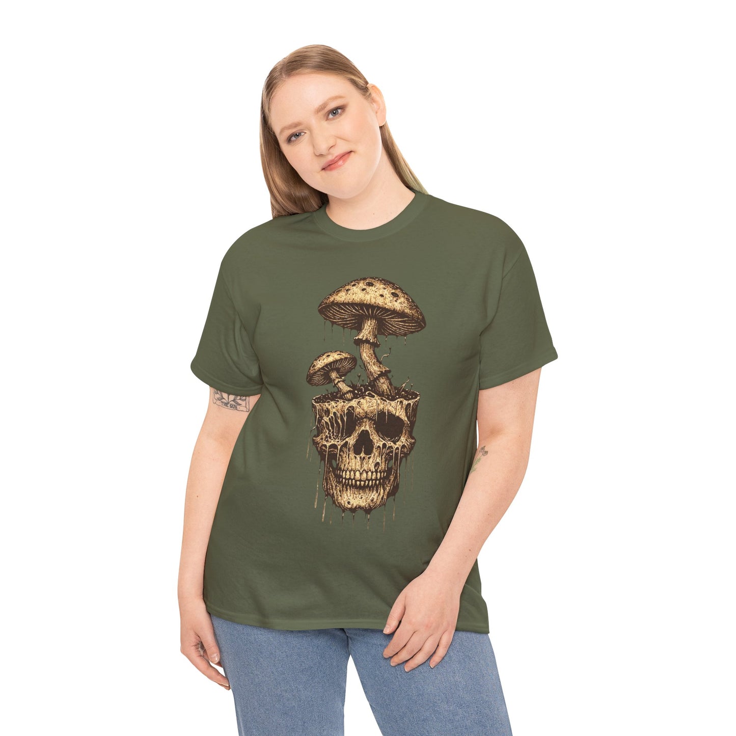 Mushroom Skull - Unisex Heavy Cotton Tee