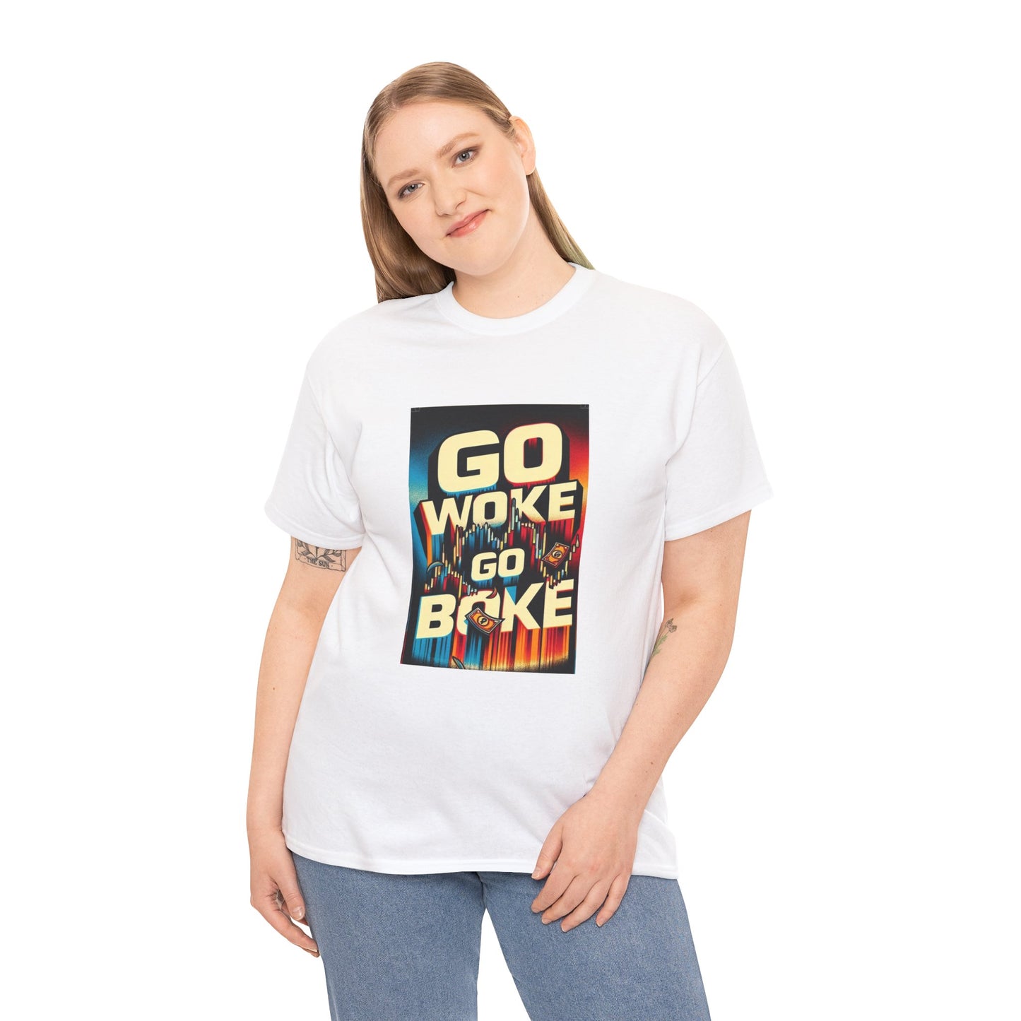 Go Woke, Go Broke - Unisex Heavy Cotton Tee