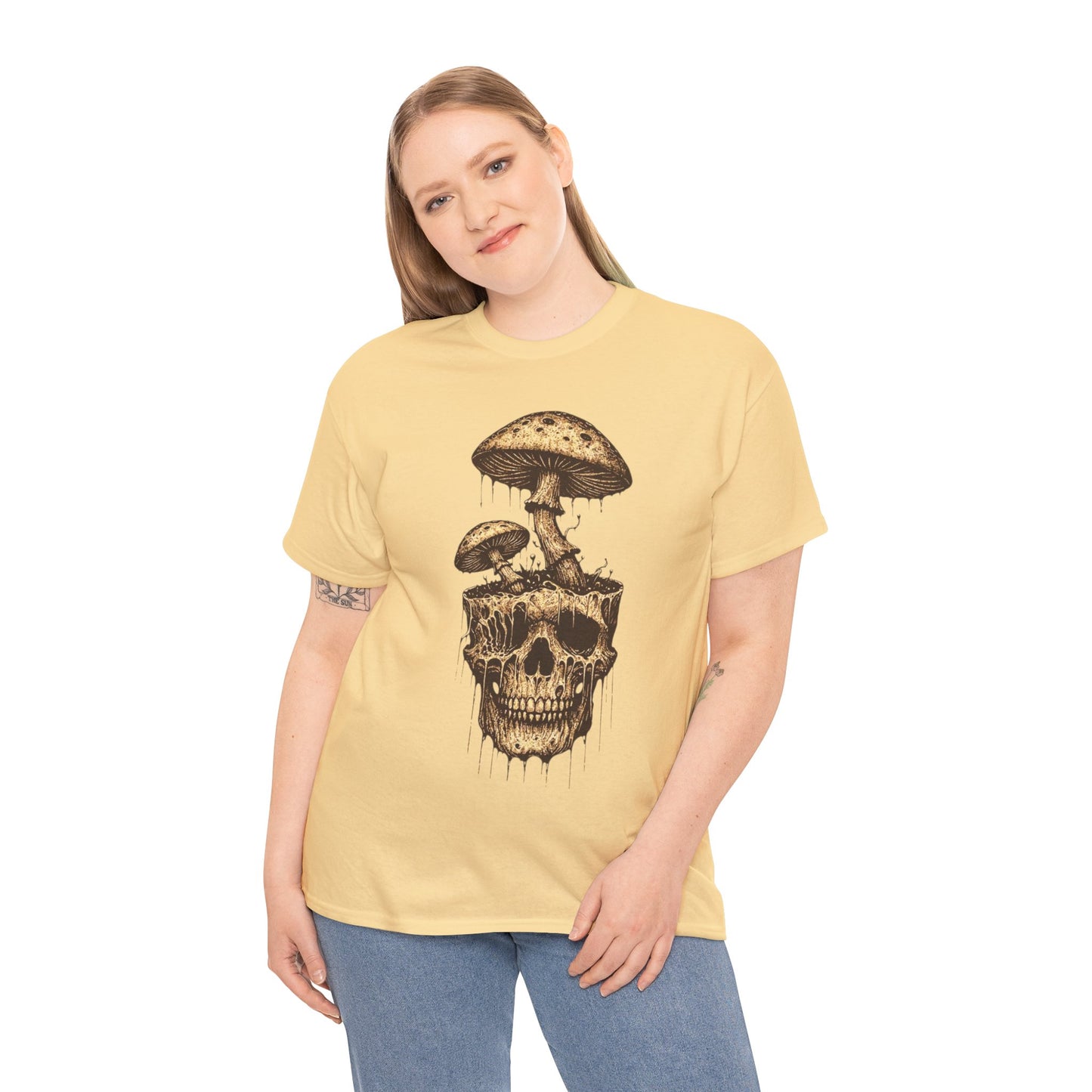 Mushroom Skull - Unisex Heavy Cotton Tee