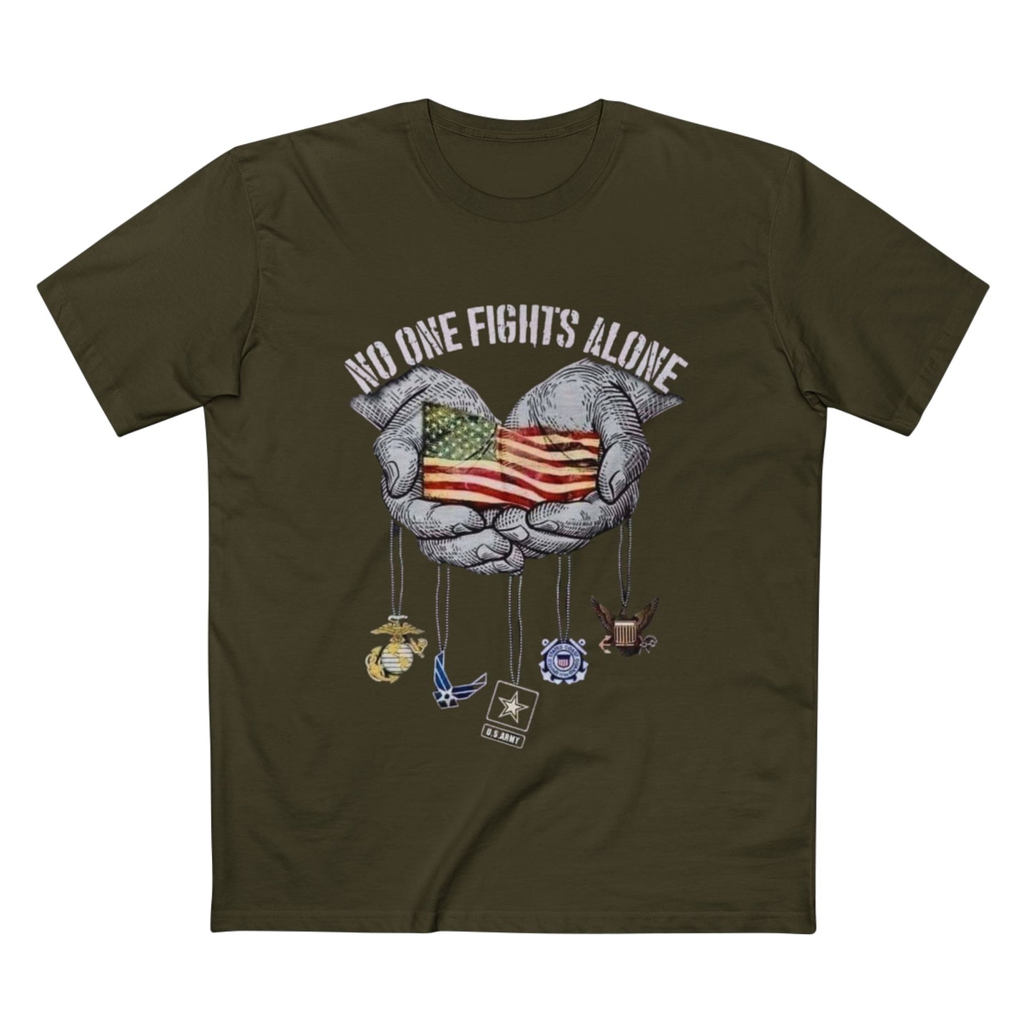 No One Fights Alone - Men's Staple Tee