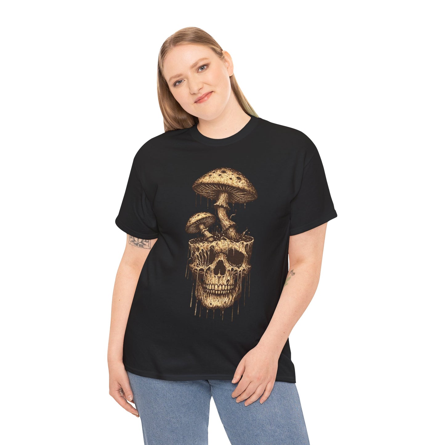 Mushroom Skull - Unisex Heavy Cotton Tee