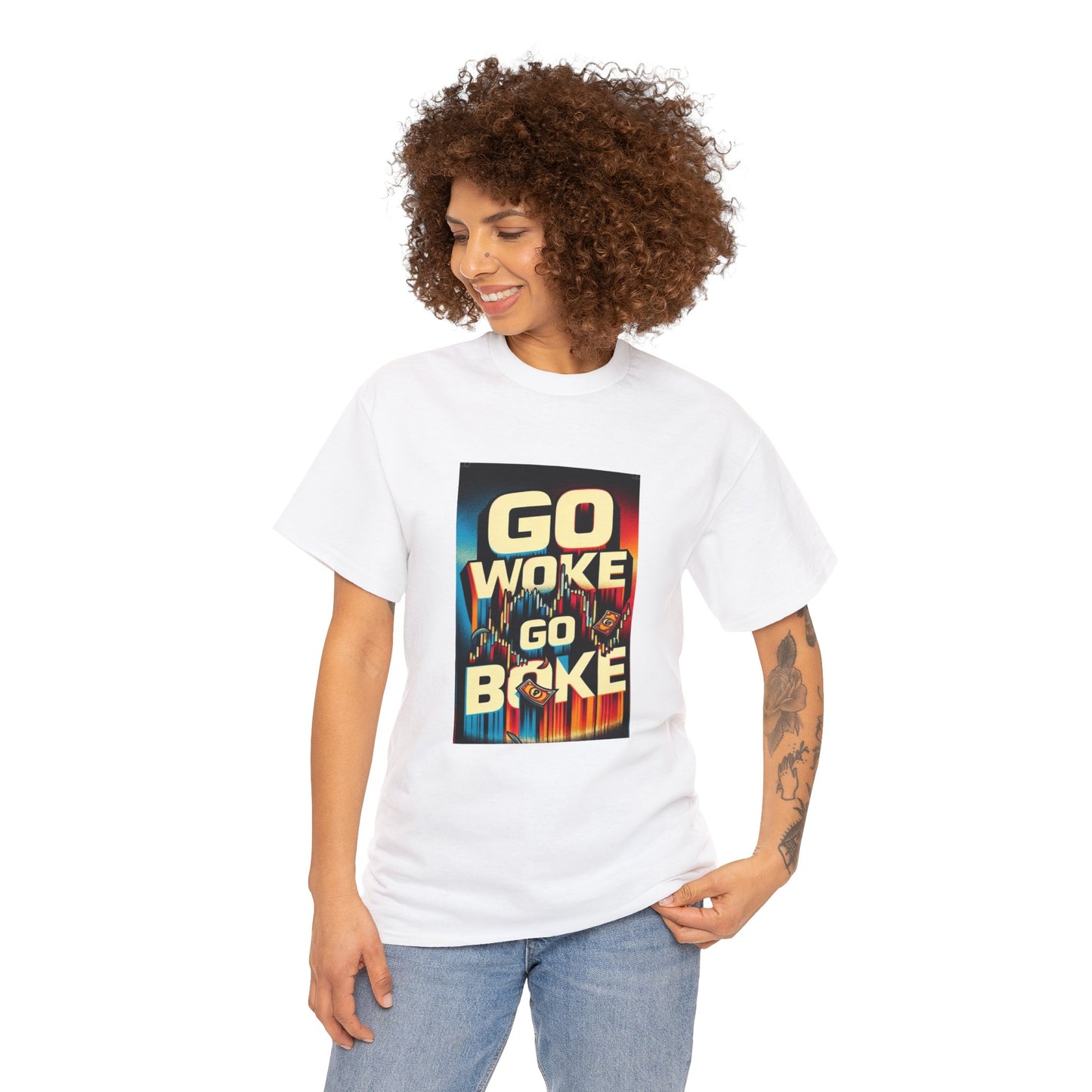 Go Woke, Go Broke - Unisex Heavy Cotton Tee