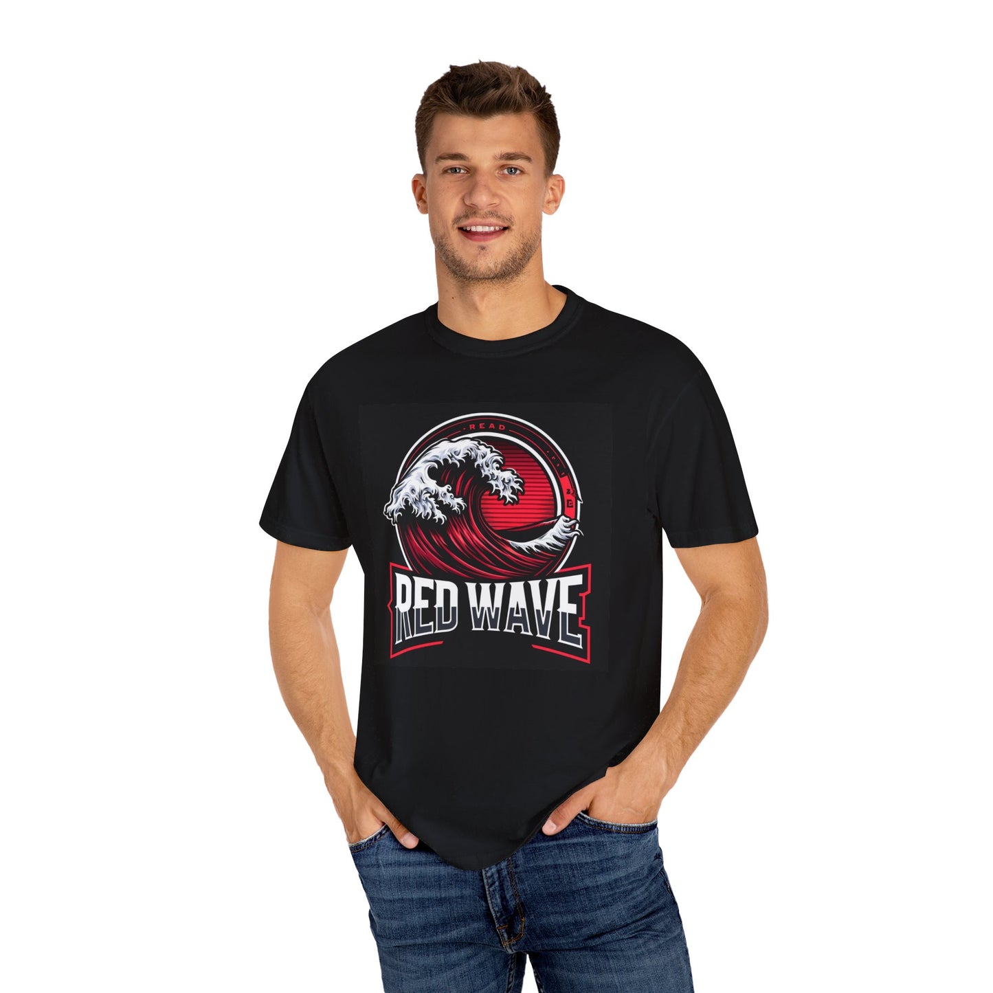 Red Wave - Unisex Garment-Dyed T-shirt