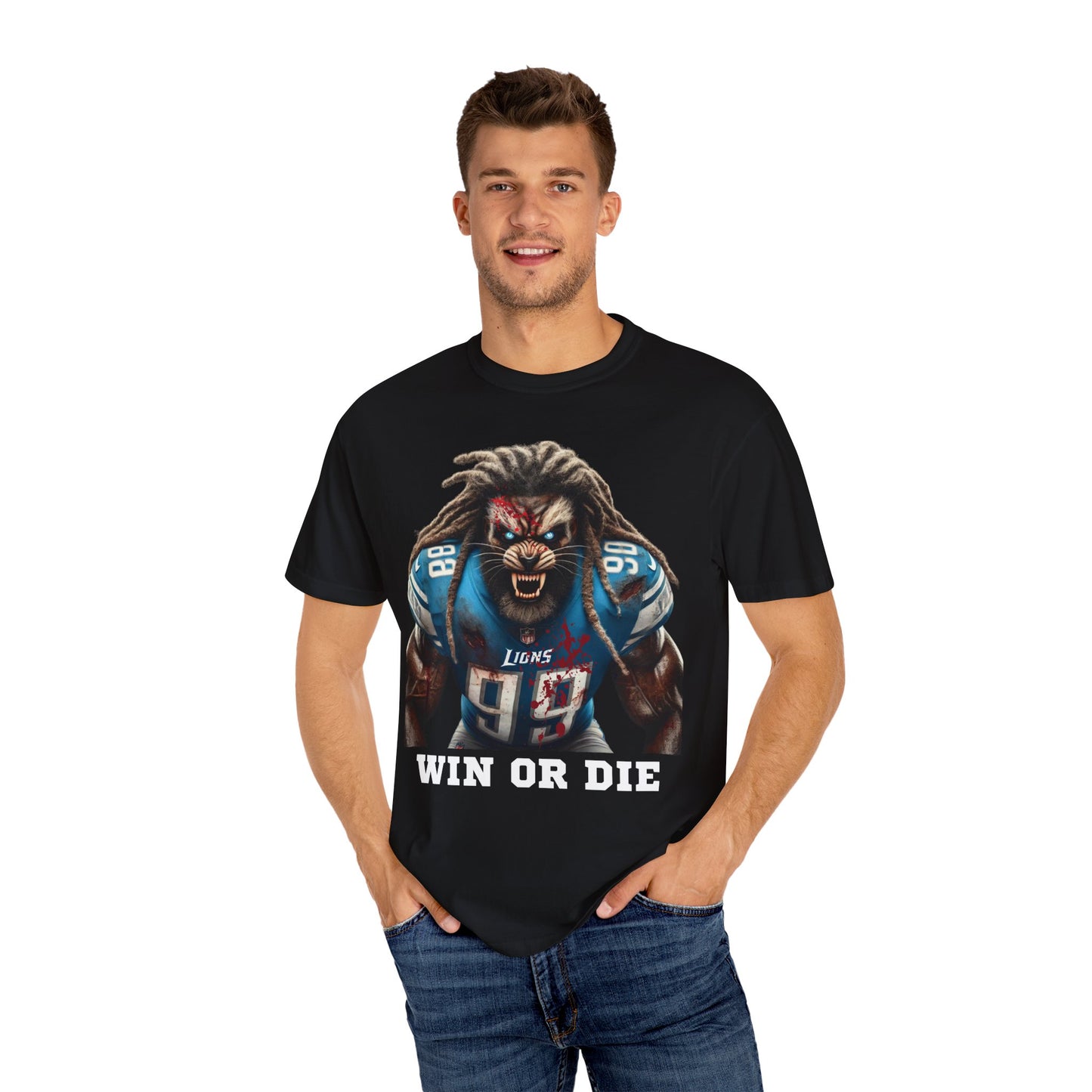 Win or DIE - Lions - Unisex Garment-Dyed T-shirt