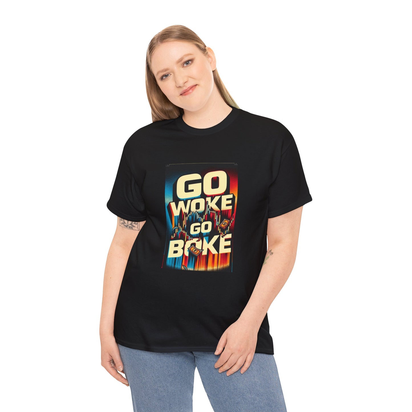 Go Woke, Go Broke - Unisex Heavy Cotton Tee