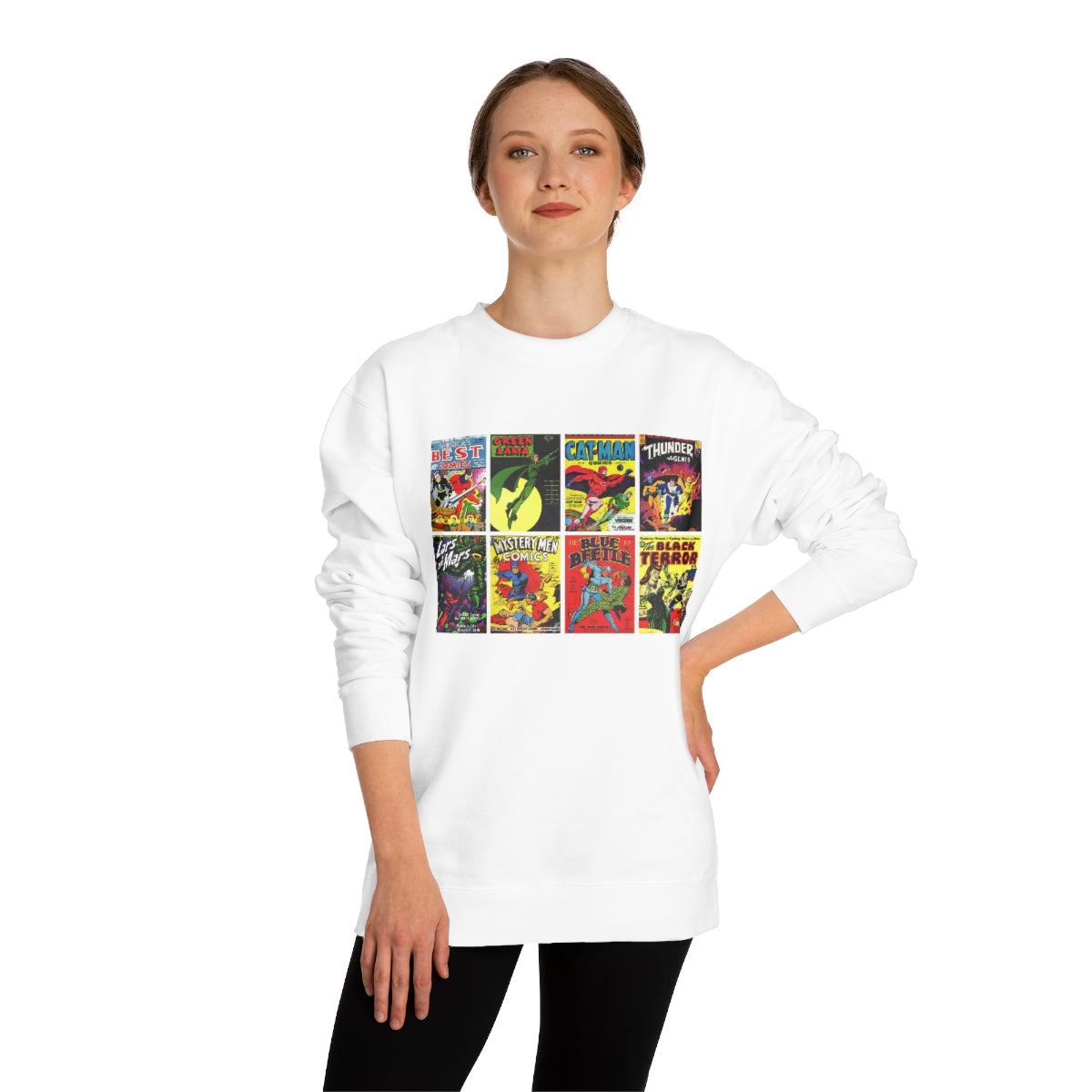 Vintage Comic Book Covers - Unisex Crew Neck Sweatshirt