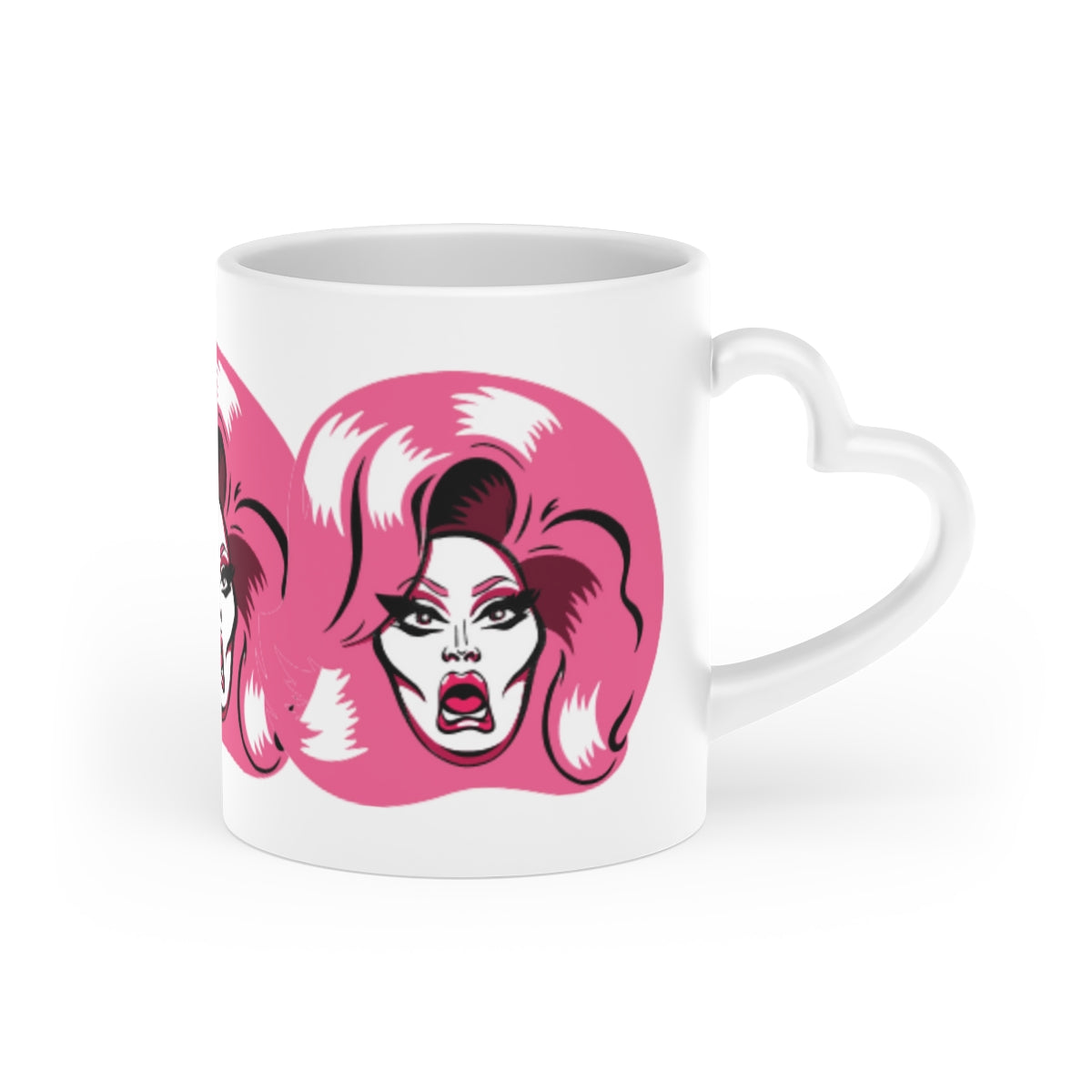 Pride in Pink - Heart-Shaped Mug