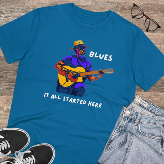 Blues - It All Started Here - Organic Creator T-shirt - Unisex