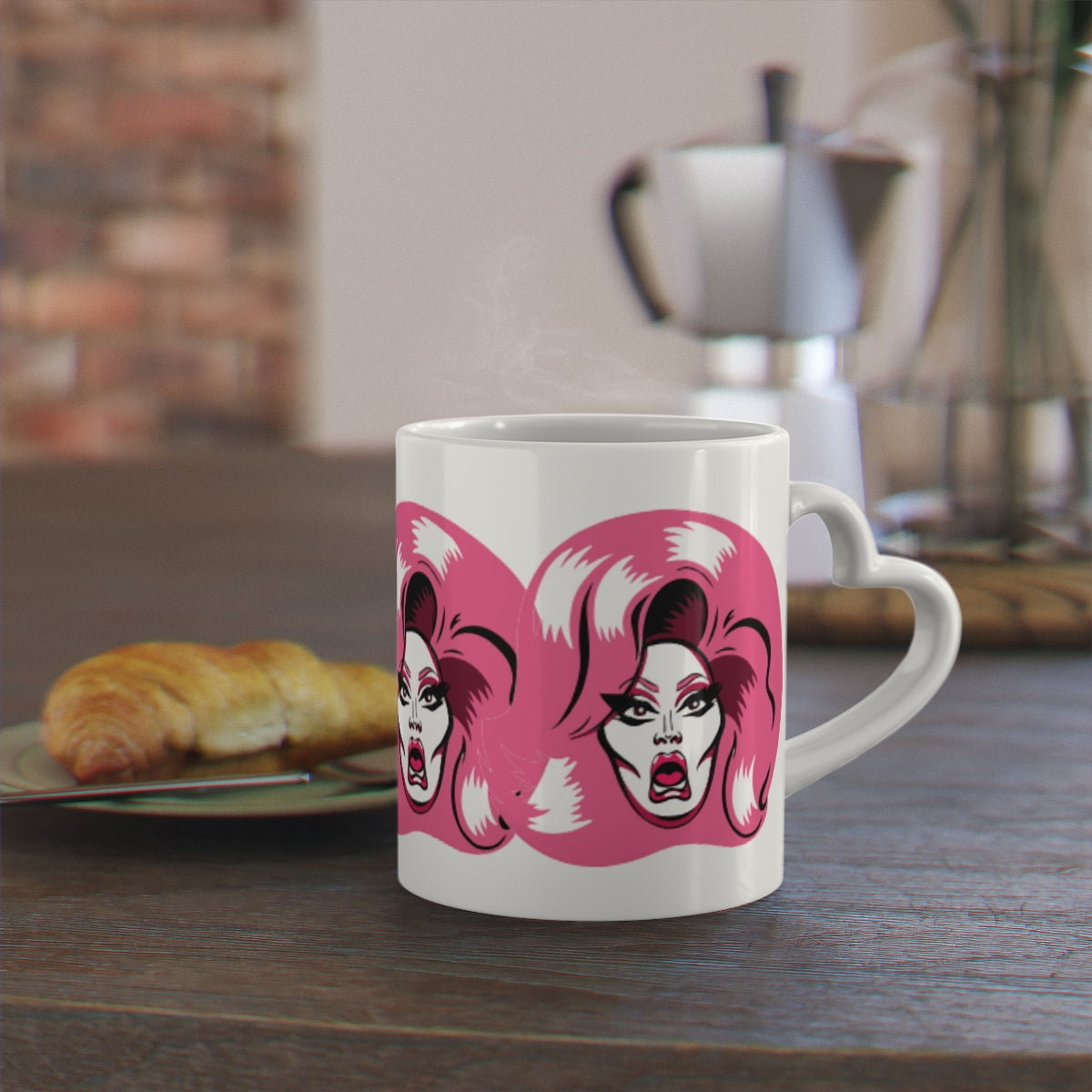 Pride in Pink - Heart-Shaped Mug