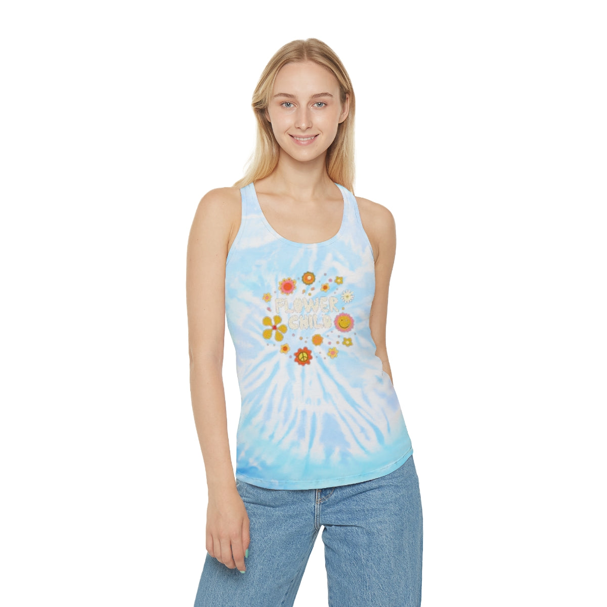 Flower Child - Tie Dye Racerback Tank Top