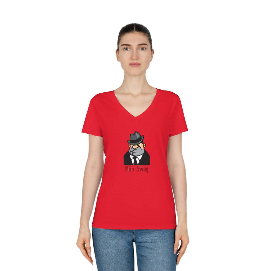 "Mugsy" - Women's Evoker V-Neck T-Shirt