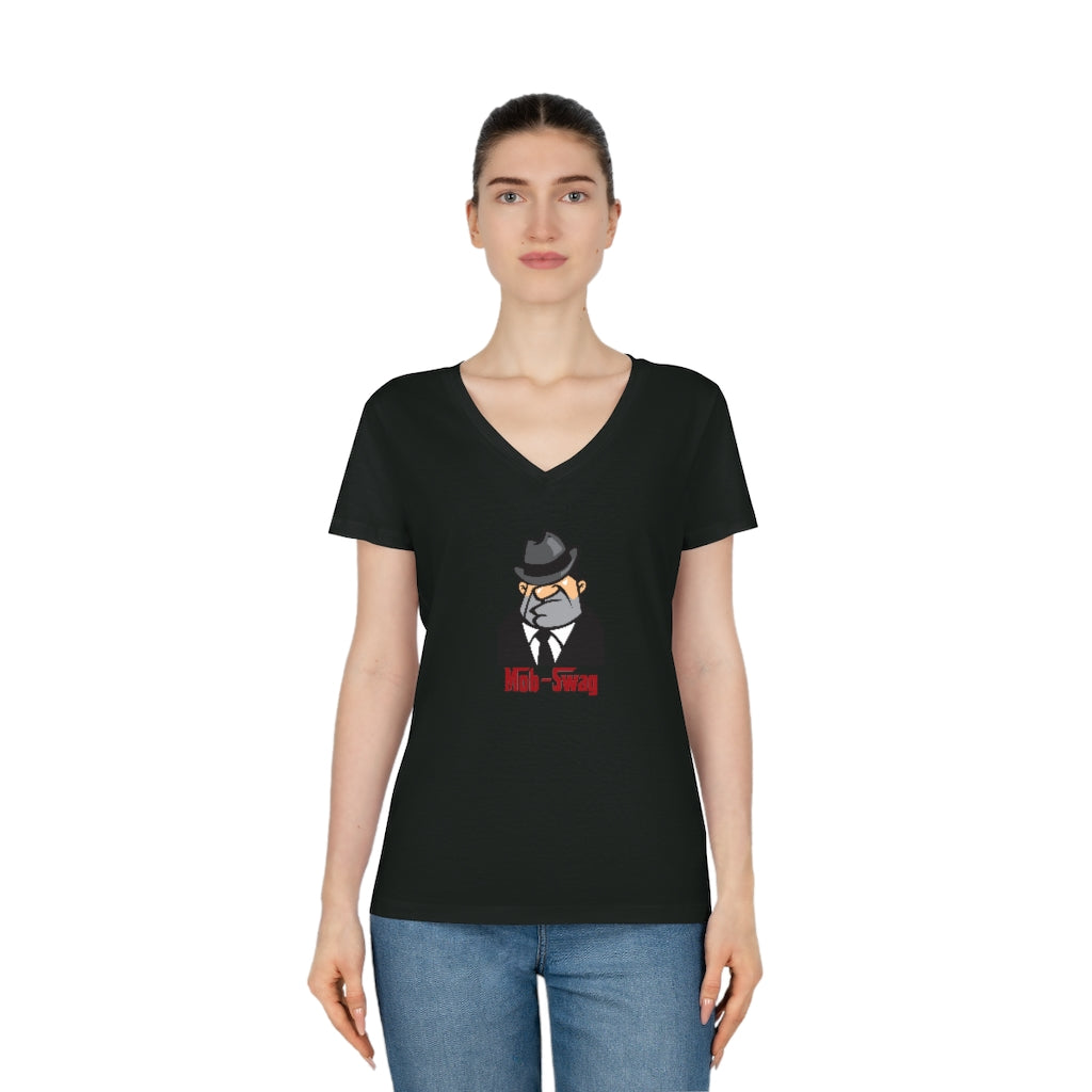 "Mugsy" - Women's Evoker V-Neck T-Shirt