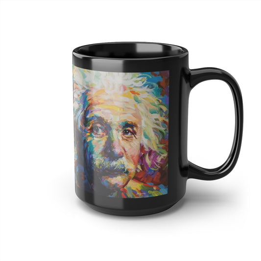 Einstein - Black Mug, 15oz