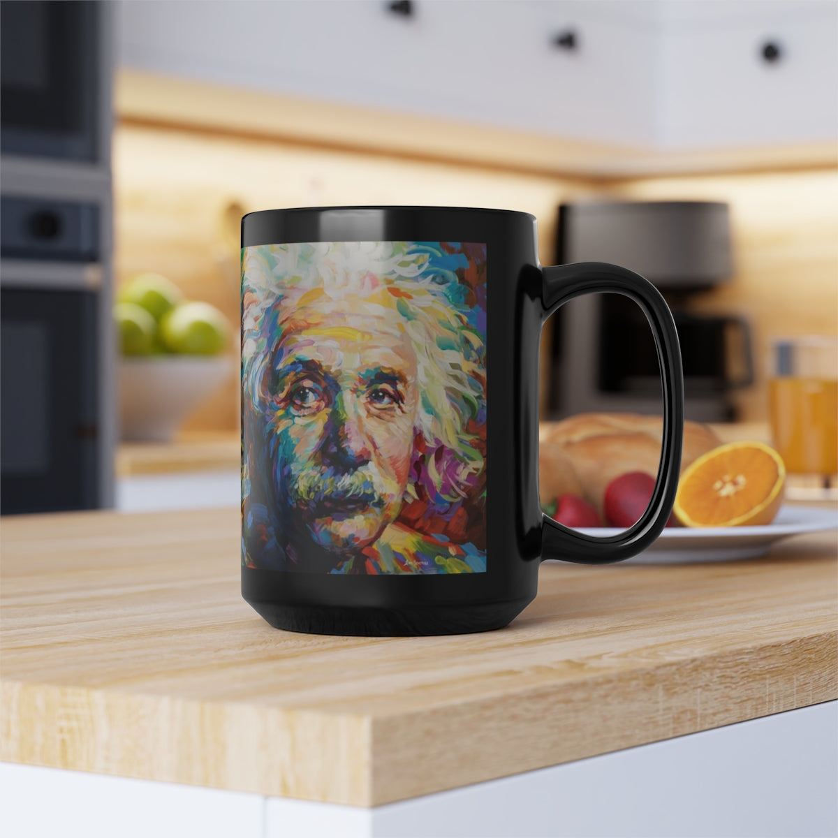 Einstein - Black Mug, 15oz