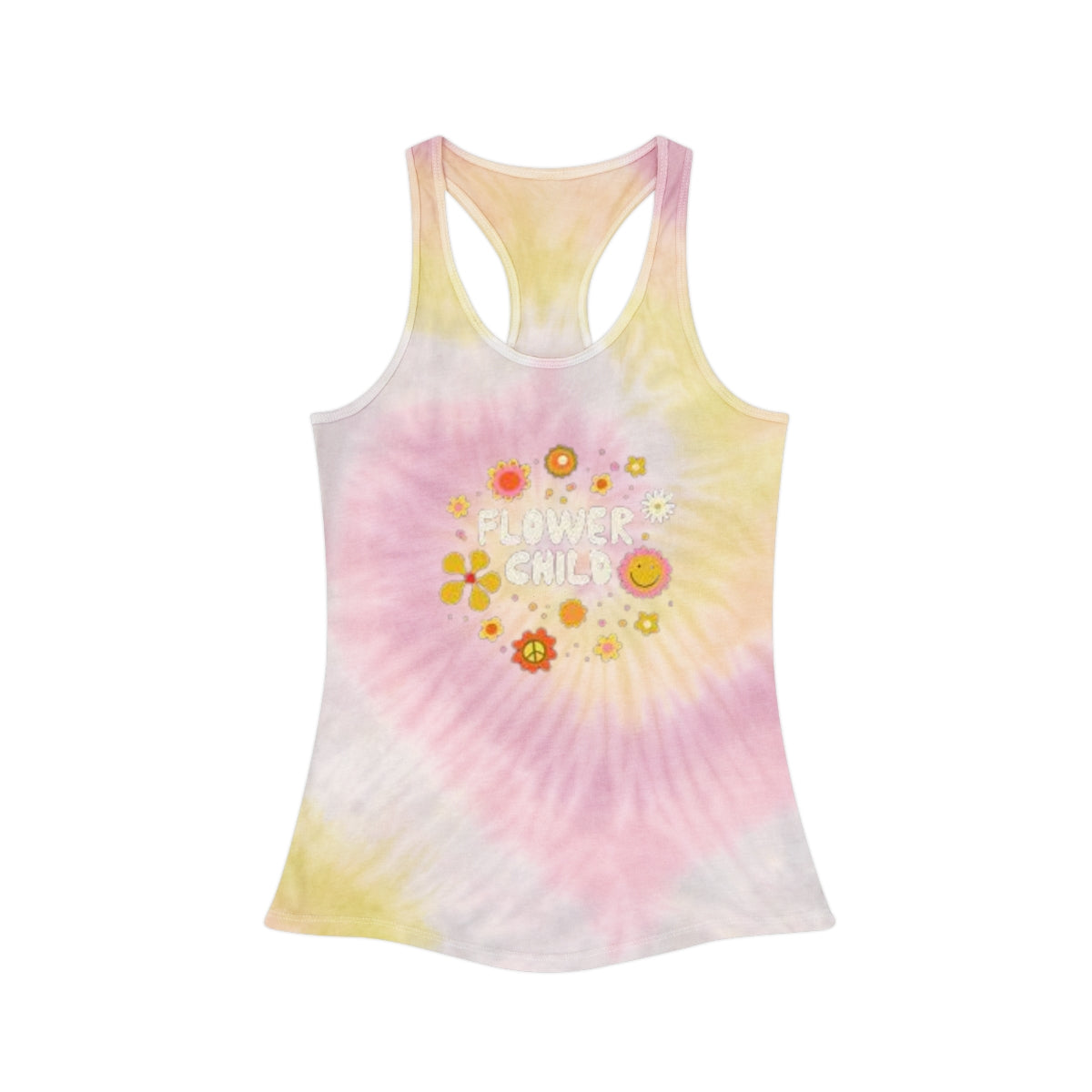 Flower Child - Tie Dye Racerback Tank Top