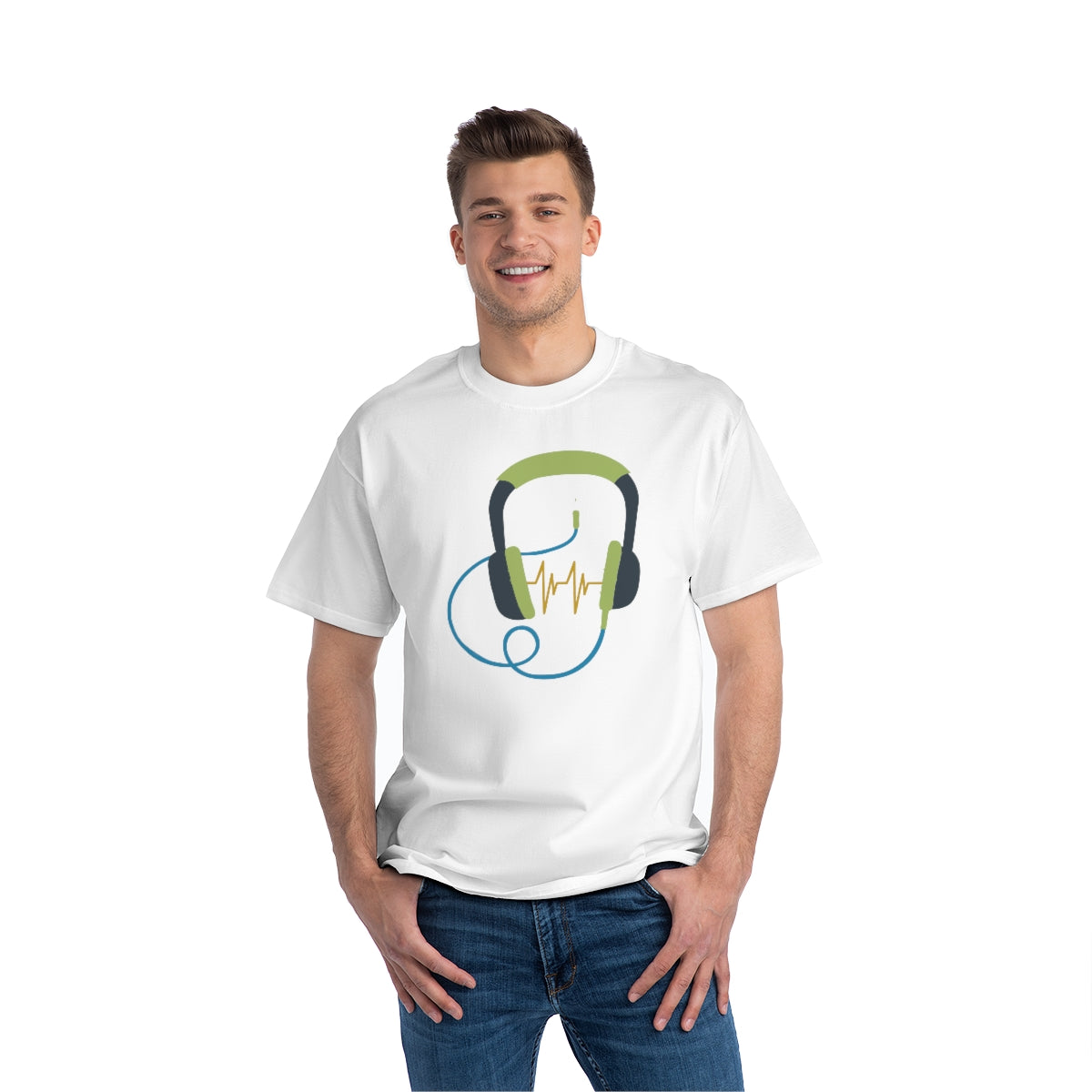 Headphones -Beefy-T®  Short-Sleeve T-Shirt