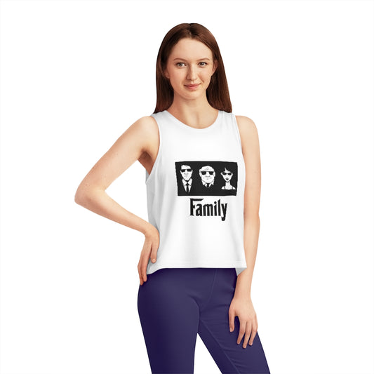 "Family" Women's Dancer Cropped Tank Top