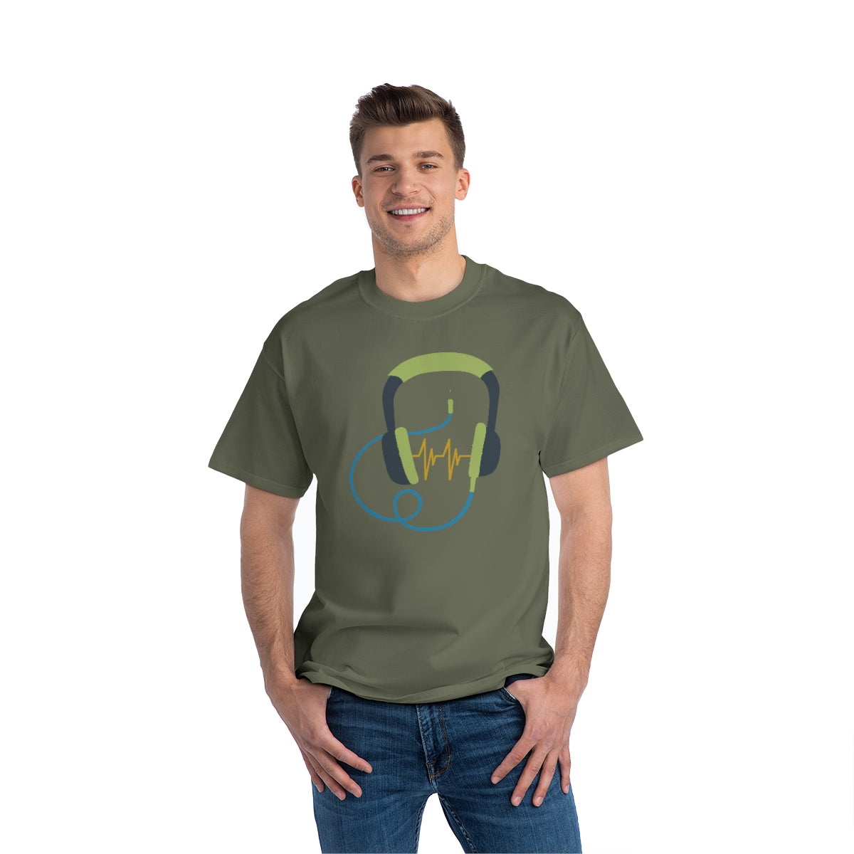 Headphones -Beefy-T®  Short-Sleeve T-Shirt