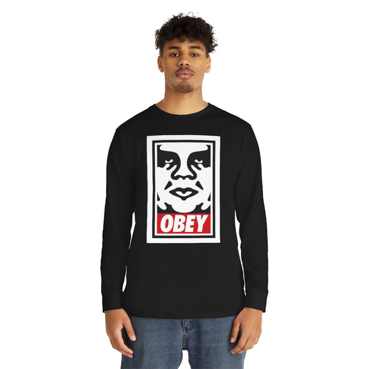 Shepard Eurey's "Obey" - Long Sleeve Crewneck Tee