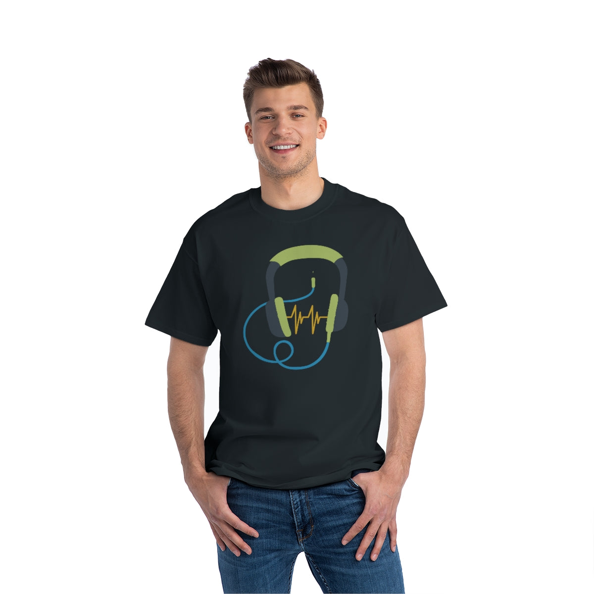 Headphones -Beefy-T®  Short-Sleeve T-Shirt