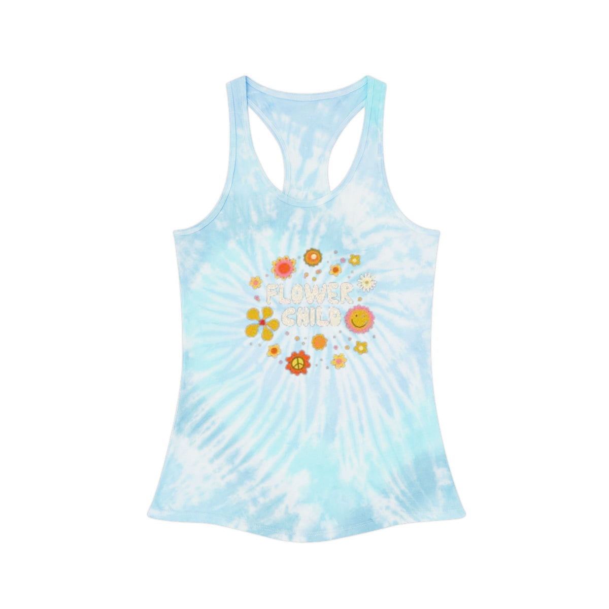 Flower Child - Tie Dye Racerback Tank Top