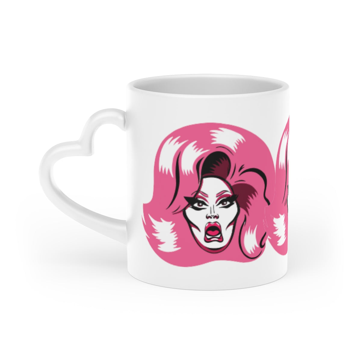 Pride in Pink - Heart-Shaped Mug