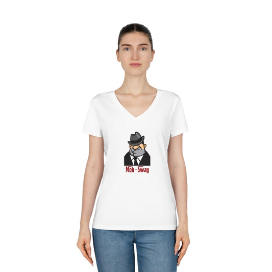 "Mugsy" - Women's Evoker V-Neck T-Shirt