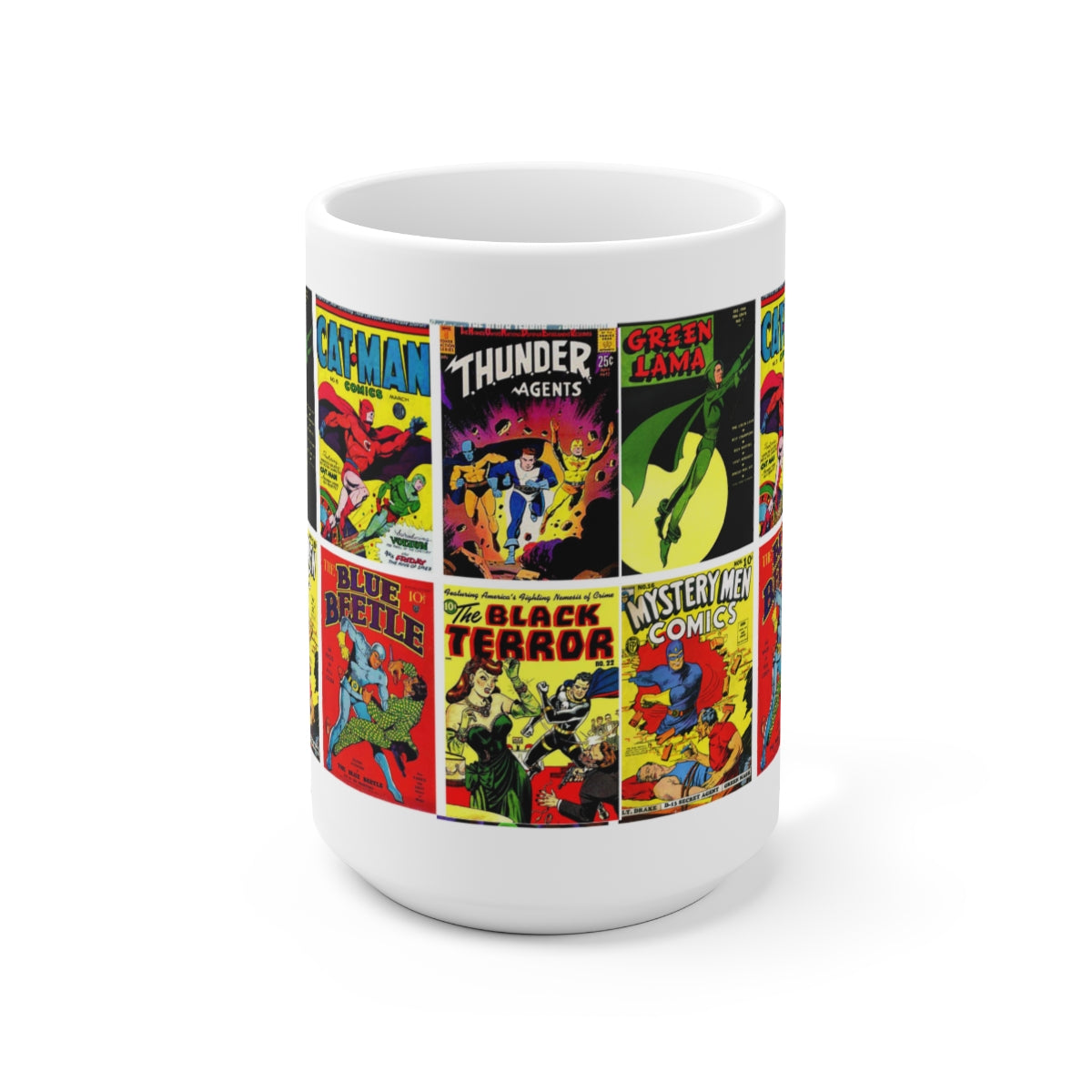 Vintage Comic Book Covers - Ceramic Mug 15oz