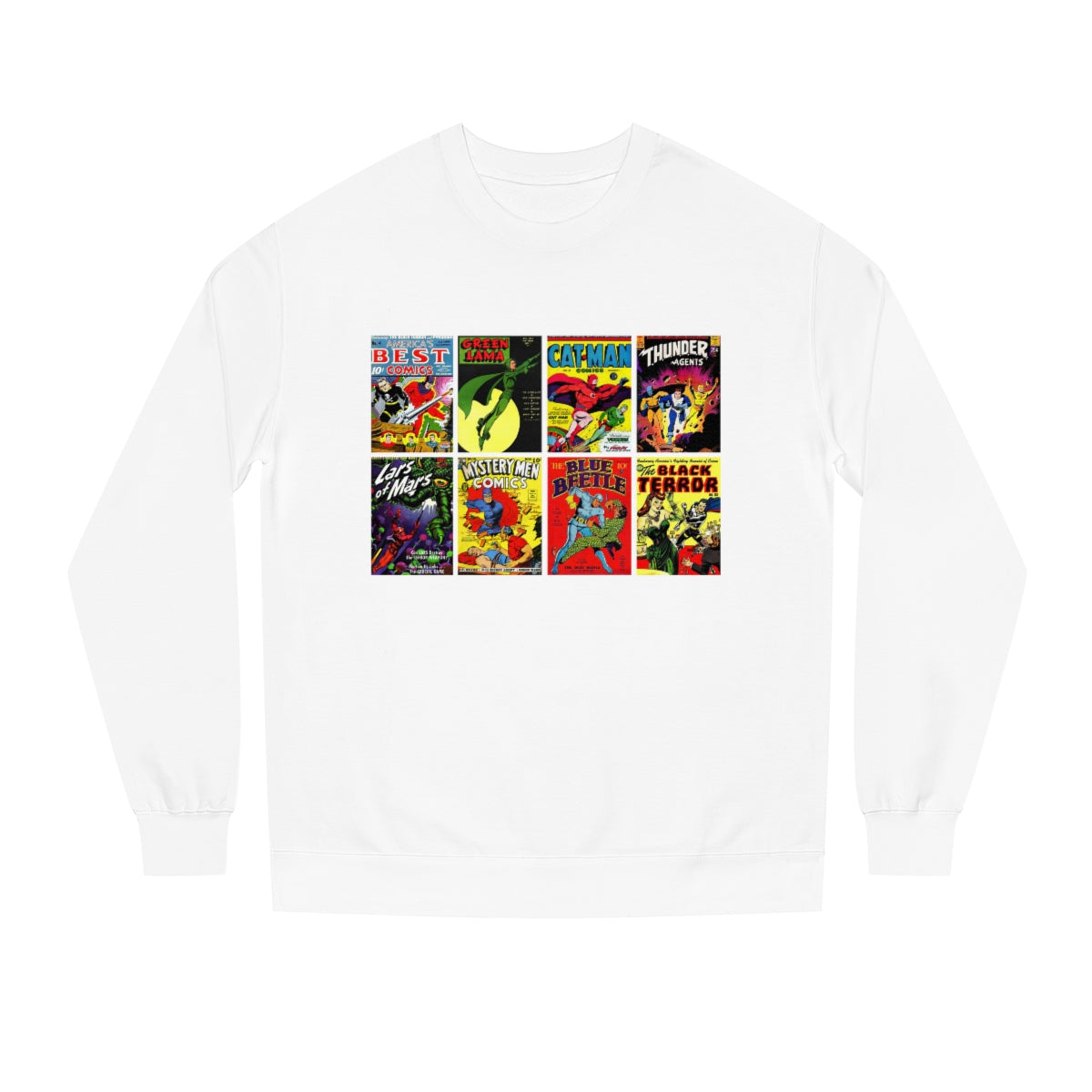 Vintage Comic Book Covers - Unisex Crew Neck Sweatshirt