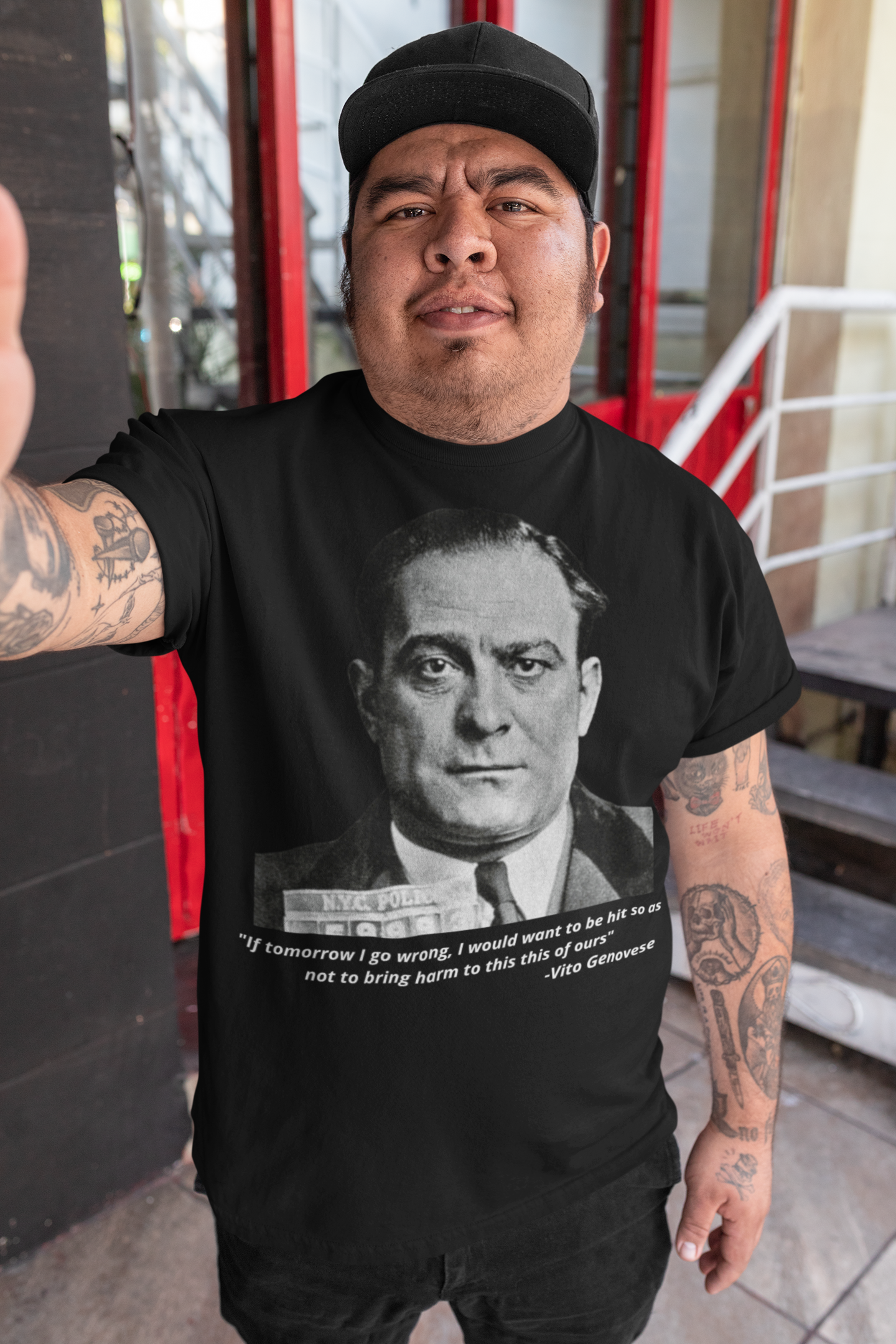 Vito Genovese - "If tomorrow I go wrong, I would want to be hit so as not to bring harm to this thing of ours"  -  Cotton Tee